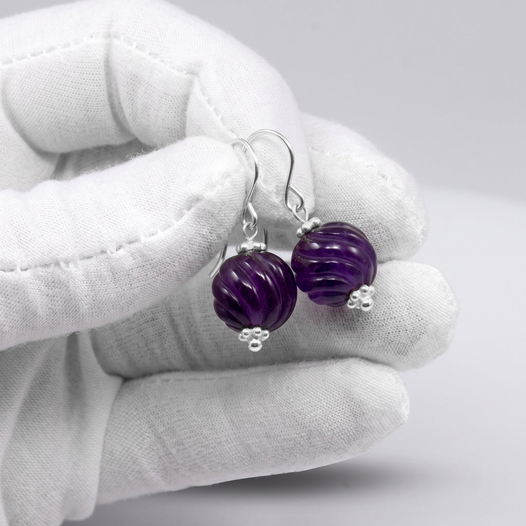 Amethyst Purple Earrings – Sterling Silver or 14k Gold