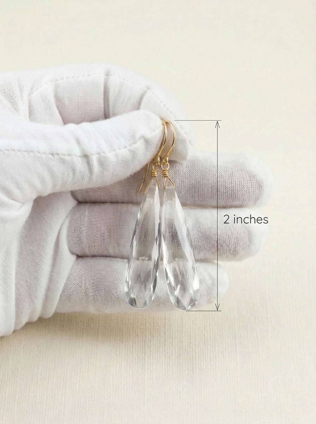 Clear Cubic Zirconia Earrings Simulated Diamond Long Large Teardrop CZ Sterling Silver or 14k Solid Gold or Filled Faceted Drops 2 Inch