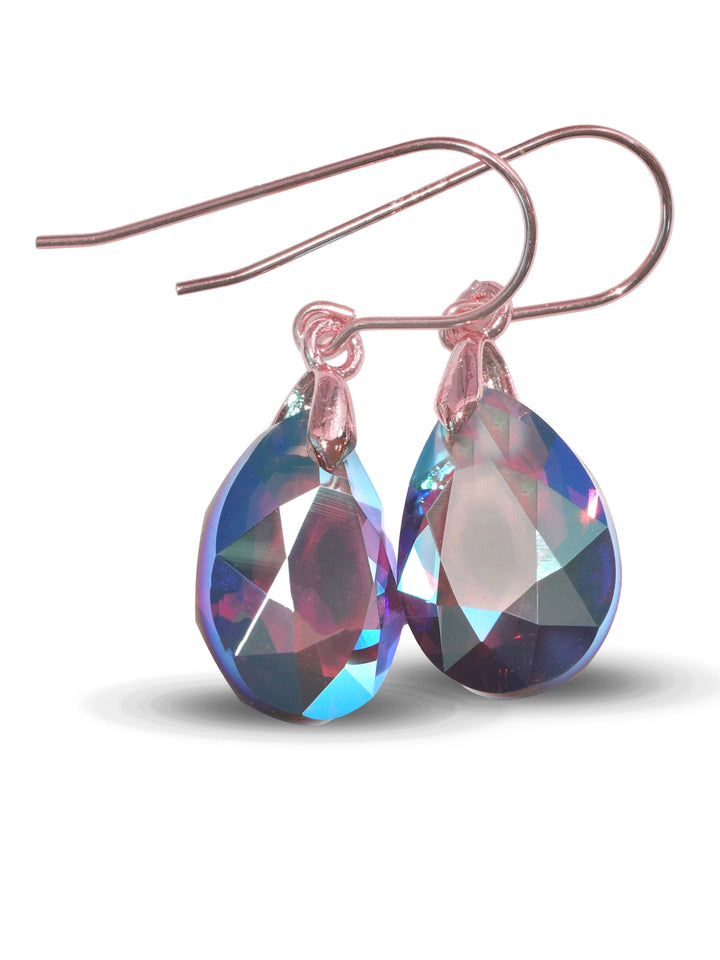 Spyglass Designs Earrings created with Crystals by Swarovski®  Purple Simulated Amethyst 14k Solid Gold or Sterling Silver Dangles