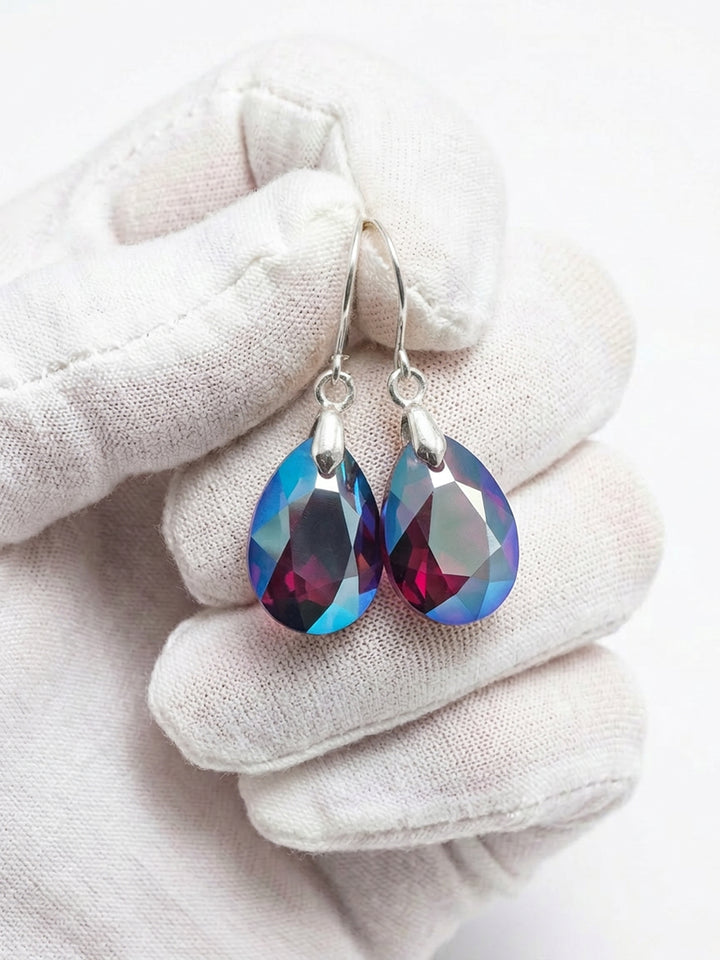 Spyglass Designs Earrings created with Crystals by Swarovski®  Purple Simulated Amethyst 14k Solid Gold or Sterling Silver Dangles