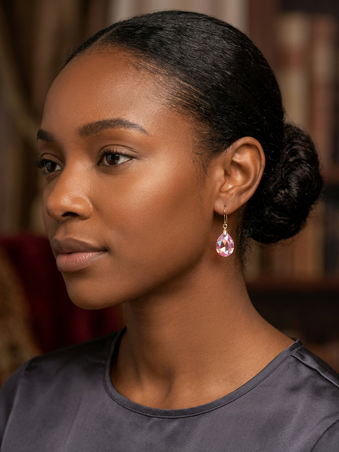 Spyglass Designs Earrings created with Crystals by Swarovski® Pink Simulated Sapphire 14k Solid Gold or Sterling Silver Dangles Drops
