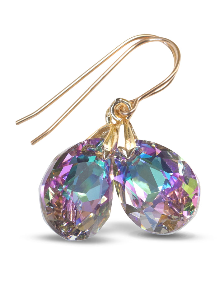 Spyglass Designs Earrings created with Crystals by Swarovski® Multi Rainbow 14k Solid Gold or Sterling Silver Dangles