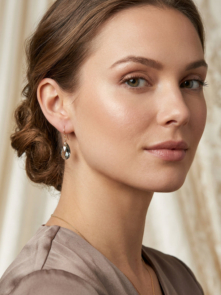 Spyglass Designs Earrings created with Crystals by Swarovski® Silvery Black 14k Solid Gold or Sterling Silver Dangles