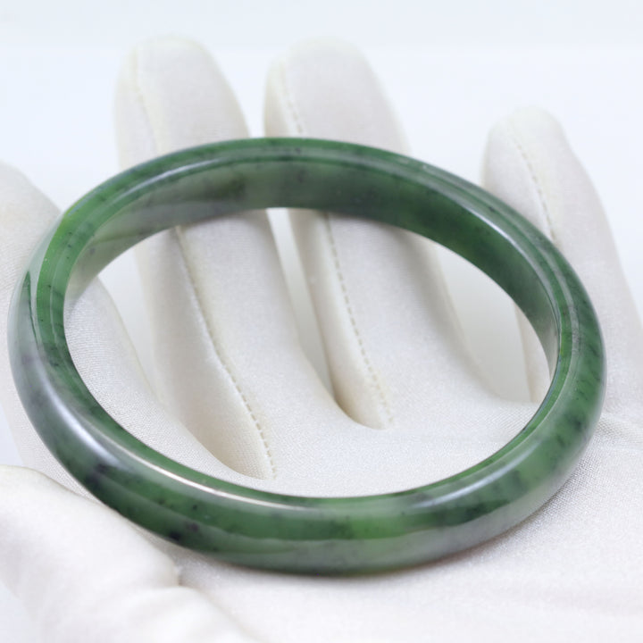 Jade Bangle Bracelet Green Nephrite Thick or Narrow Natural
