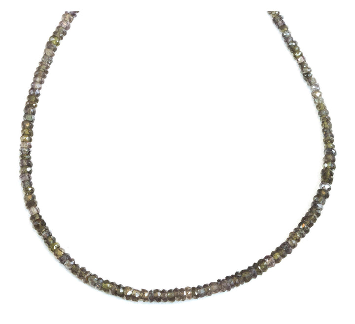 Color Change Garnet Necklace 14k Gold 18 19 Inch Beaded Chain Link Faceted Stones Natural Earthy Rare Gemstones Solid Strand 3 4 mm Earthy