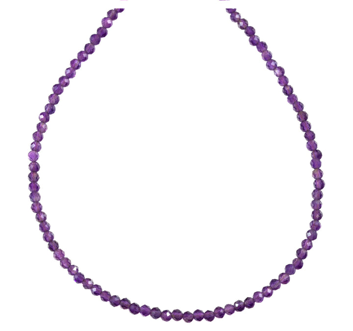 Purple Amethyst Necklace Faceted Solid Sterling Silver or 14k Gold Filled Necklace 18 19 Inches Dainty Simple Natural Everyday Wear Spyglass