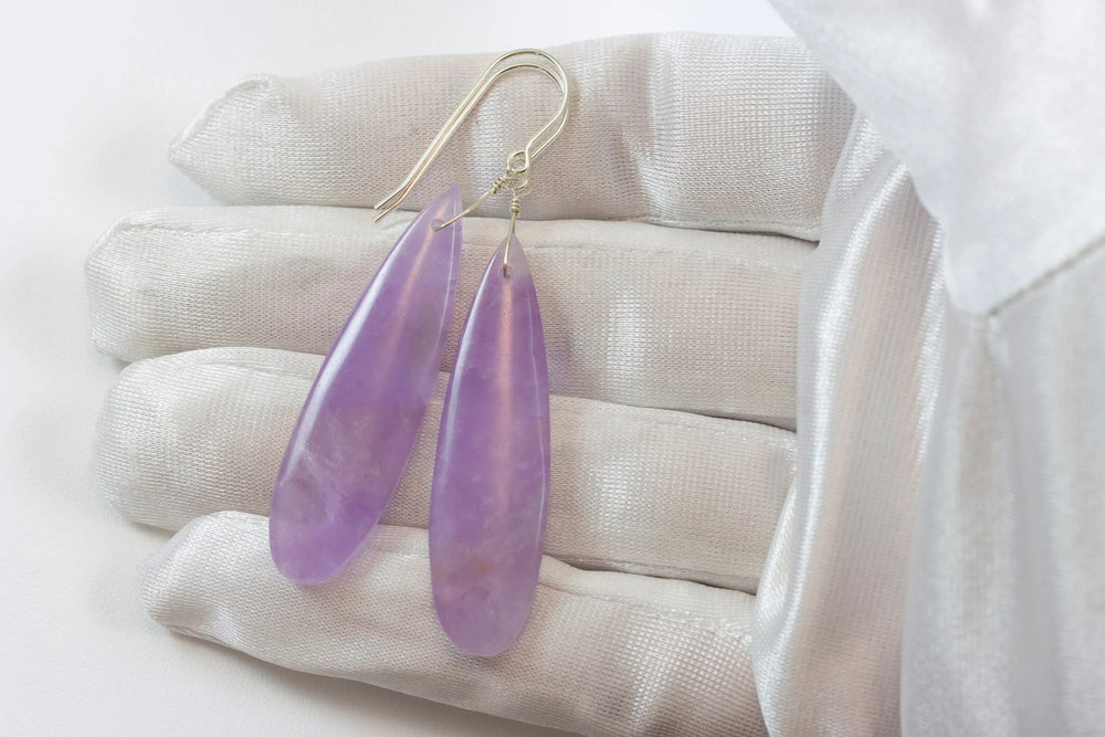 Amethyst Earrings Purple - view 4