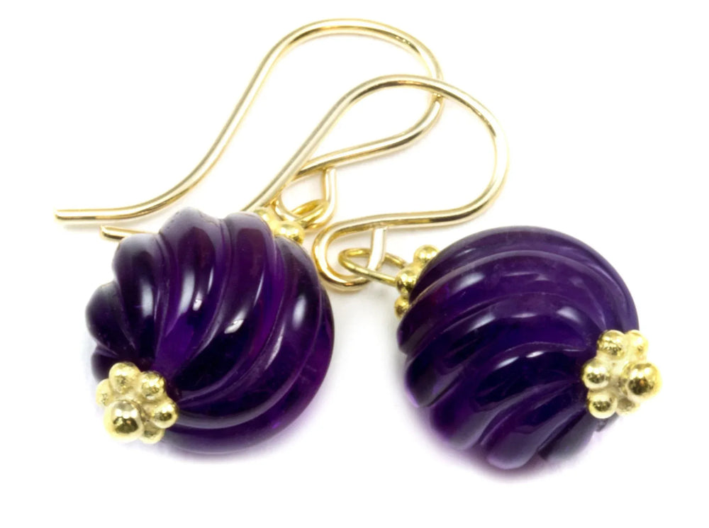 Amethyst Earrings Purple