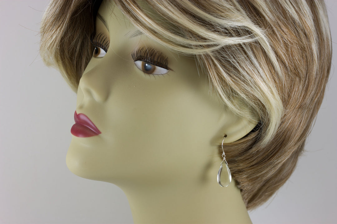 Green Amethyst Earrings Prasiolite Smooth Long Pear Teardrop 14k Solid Gold or Filled or Sterling Silver Simply Daily Pale Soft Green Drop