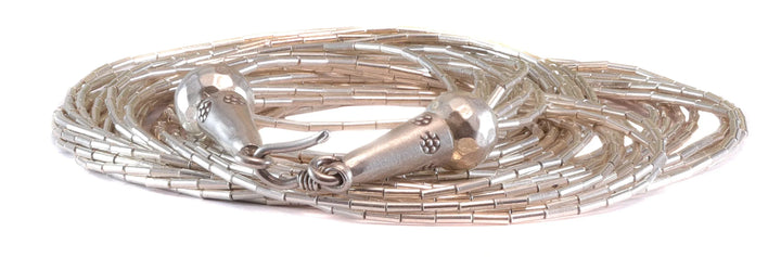 Fine Sterling Silver Necklace 10 Strands 18 or 28 Inch Solid Barrel Strands Classic and Versatile Casual or Dressy Spyglass Designs - Spyglass Designs
